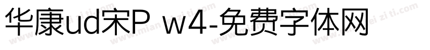 华康ud宋P w4字体转换